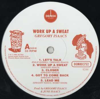 LP Gregory Isaacs: Work Up A Sweat