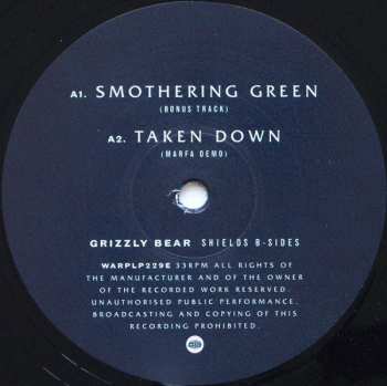 LP Grizzly Bear: Shields B-Sides