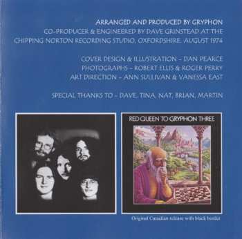 CD Gryphon: Red Queen To Gryphon Three