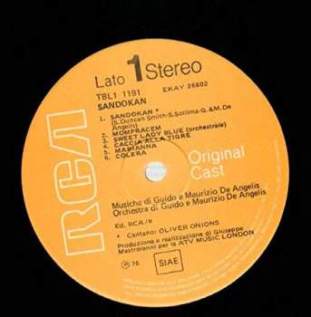 LP Guido And Maurizio De Angelis: Sandokan - Dalla Colonna Sonora Originale Dello Sceneggiato Televisivo