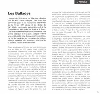 CD Guillaume de Machaut: Ballades