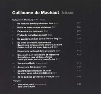 CD Guillaume de Machaut: Ballades