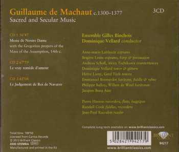 3CD Guillaume de Machaut: Sacred And Secular Music - Messe De Nostre Dame