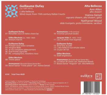 CD Guillaume Dufay: L'Alta Bellezza: Wind Music From 15th-century Italian Courts
