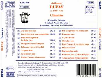 CD Guillaume Dufay: Chansons