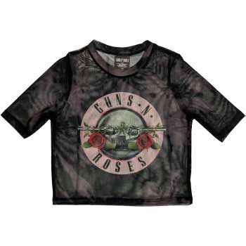 Merch Guns N' Roses: Dames Crop Top Pink Tint Bullet Logo Guns N' Roses