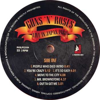 2LP Guns N' Roses: Live In Japan 1988 CLR