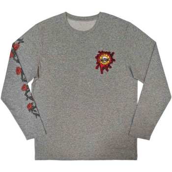 Merch Guns N' Roses: Guns N' Roses Unisex Long Sleeve T-shirt: Splatter Seal (back & Sleeve Print) (small) S