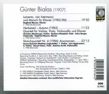 CD Günter Bialas: Lamento, Vier Intermezzi Und Marsch Für Klavier / Herbstzeit - Autumn / Streichquartett Nr. 4 Assonanzen