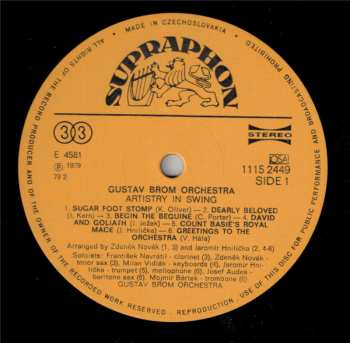 LP Gustav Brom: Gustav Brom Hraje Swing