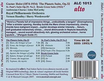 CD Gustav Holst: The Planets Suite / St. Paul's Suite / Brook Green Suite