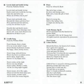 CD Gustav Holst: Vedic Hymns / Four Songs For Voice And Violin / Humbert Wolfe Songs