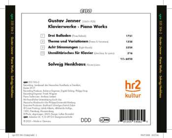 CD Gustav Jenner: Piano Works