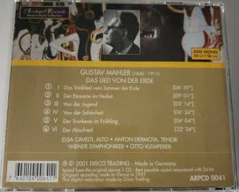 CD Anton Dermota: Das Lied Von Der Erde = The Song Of The Earth = Le Chant De La Terre