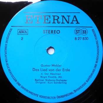 LP Gustav Mahler: Das Lied Von Der Erde