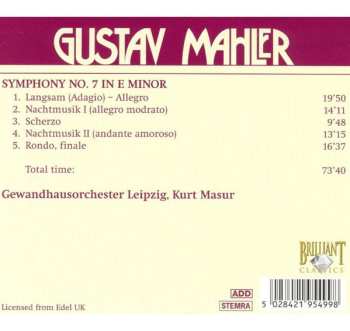 CD Gustav Mahler: Symphony No. 7