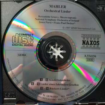 CD Gustav Mahler: Kindertotenlieder / Lieder Eines Fahrenden Gesellen / Rückert-Lieder