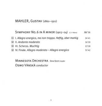 SACD Gustav Mahler: Symphony No.6