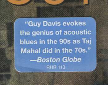 CD Guy Davis: You Don't Know My Mind