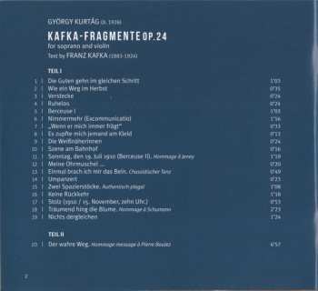 CD Anna Prohaska: Kafka-Fragmente