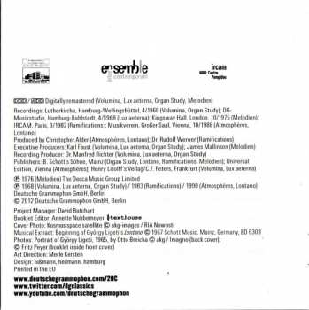 CD György Ligeti: Atmosphères