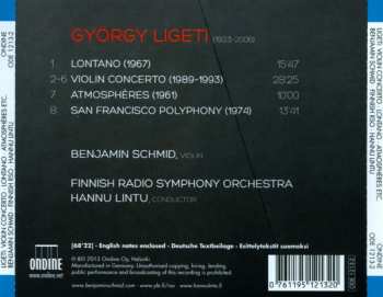 CD György Ligeti: Violin Concerto - Lontano - Atmosphères - San Francisco Polyphony