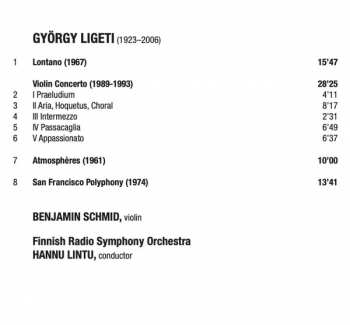 CD György Ligeti: Violin Concerto - Lontano - Atmosphères - San Francisco Polyphony