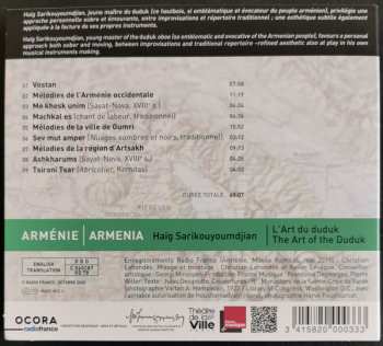 CD Haïg Sarikouyoumdjian: Arménie: L'Art Du Duduk = Armenia: The Art Of The Duduk