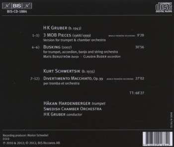 CD Håkan Hardenberger: HK Gruber: 3 MOB Pieces, Busking / Kurt Schwertsik: Divertimento Macchiato