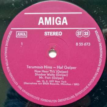 LP Hal Galper: Terumasa Hino - Hal Galper