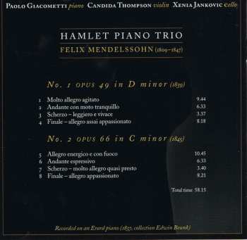 CD Hamlet Piano Trio: Felix Mendelssohn Opus 49 & 66
