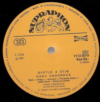 LP Hana Zagorová: Světlo A Stín