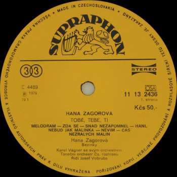 LP Hana Zagorová: Tobě, Tebe, Ti