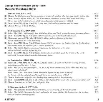 CD Georg Friedrich Händel: Music For The Chapel Royal