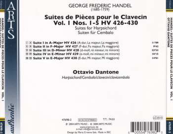 CD Georg Friedrich Händel: Suites De Pieces Pour Le Clavecin Vol. I