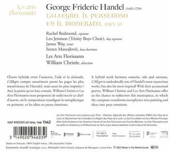 2CD Georg Friedrich Händel: L'Allegro, Il Penseroso Ed Il Moderato