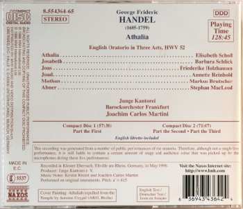 2CD Georg Friedrich Händel: Athalia (English Oratorio In Three Acts)