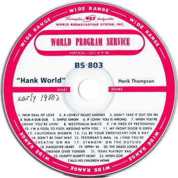 CD Hank Thompson: Hank World
