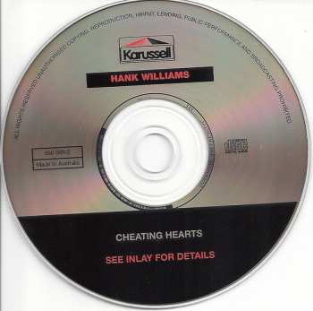 CD Hank Williams: Cheating Hearts