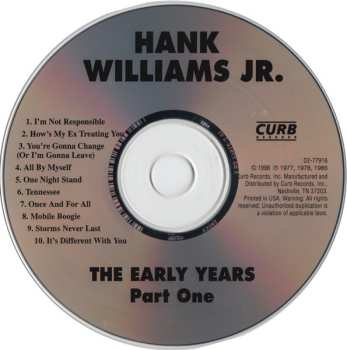 CD Hank Williams Jr.: The Early Years, Part One