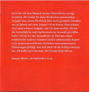 2CD Hannes Wader: Trotz Alledem (Lieder Aus 50 Jahren 1962-2012)