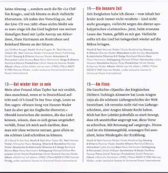 2CD Hannes Wader: Trotz Alledem (Lieder Aus 50 Jahren 1962-2012)