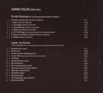 CD Matthias Goerne: Ernste Gesänge / Lieder With Piano 