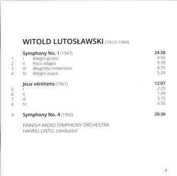 SACD Witold Lutoslawski: Symphonies Nos. 1 & 4 Jeux Vénitiens