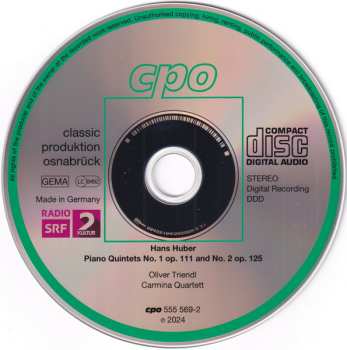 CD Oliver Triendl: Piano Quintets 1 & 2