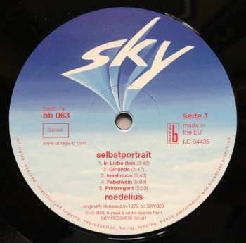 LP Hans-Joachim Roedelius: Selbstportrait (Teil 1 Sanfte Musik)