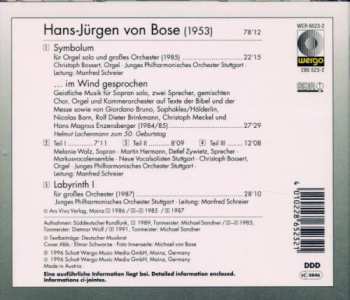 CD Hans-Jürgen von Bose: Symbolum - ...Im Wind Gesprochen - Labyrinth I