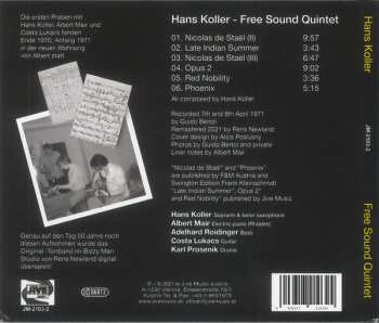 CD Hans Koller Free Sound: Free Sound Quintet