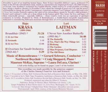 CD Hans Krása: Brundibár / I Never Saw Another Butterfly