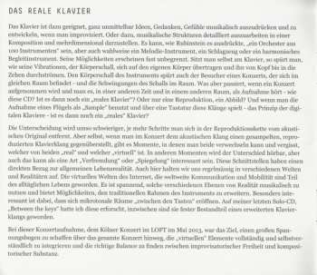 CD Hans Lüdemann: Das Reale Klavier (Ein Kölner Konzert)